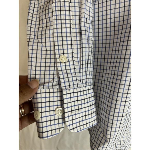 Lauren Ralph Lauren Boys Button Down Shirt Blue White Check Youth size 14 - Picture 7 of 12
